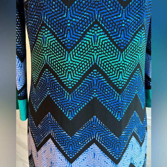 Laura Jeffries Chevron Print A-Line Stretch Dress - Picture 3 of 7